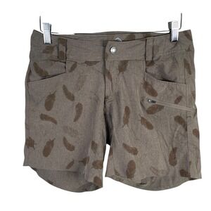 Club Ride Eden Linerless Mountain Bike Shorts Womens S Brown Stretch Pockets‎